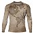 Camisa Segunda Pele Brk Discovery Bege Mapa Mundi com Proteção UV50 - Imagem 1