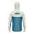 Camisa de Pesca Brk com Capuz Hybrid Bege com Azul com Proteção Solar UV50+ - Imagem 3