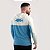 Camisa de Pesca Brk com Capuz Hybrid Bege com Azul com Proteção Solar UV50+ - Imagem 5