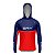 Camisa de Pesca Brk com Capuz Hybrid Red Blue Fishin com Proteção Solar UV50+ - Imagem 2