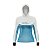 Camisa de Pesca Feminina Brk com Capuz Hybrid Bege com Azul com Proteção Solar UV50+ - Imagem 2