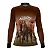 Camisa UV50 Agro Feminina Brk Eu Sou do Agro Marrom Cavalos - Imagem 2