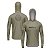 Camisa de Pesca Brk com Luva e Capuz Hybrid Tribal Bege com Proteção Solar UV50+ - Imagem 1
