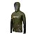 Camisa de Pesca Brk com Luva e Capuz Hybrid Camuflado Verde Brasil com Proteção Solar UV50+ - Imagem 4