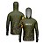 Camisa de Pesca Brk com Luva e Capuz Hybrid Maori Branca com Proteção Solar UV50+ - Imagem 1