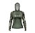 Camisa de Pesca Feminina Brk com Luva e Capuz Hybrid Camuflada Verde com Proteção Solar UV50+ - Imagem 2