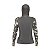 Camisa de Pesca Feminina Brk com Luva e Capuz Hybrid Camuflada Cinza e Verde com Proteção Solar UV50+ - Imagem 3