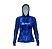 Camisa de Pesca Feminina Brk com Luva e Capuz Hybrid Camo Azul com Proteção Solar UV50+ - Imagem 2