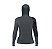 Camisa de Pesca Feminina Brk com Luva e Capuz Hybrid Sport Maori Cinza com Proteção Solar UV50+ - Imagem 3