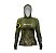 Camisa de Pesca Feminina Brk com Luva e Capuz Hybrid Camuflado Verde Brasil com Proteção Solar UV50+ - Imagem 2
