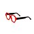 Armação para óculos de Grau Gustavo Eyewear G72 4. Cor: Vermelho opaco. Haste preta. - Imagem 3