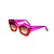 Óculos de sol Gustavo Eyewear G108 1. Cor: Vermelho e violeta translúcido. Haste violeta. Lentes marrom. - Imagem 3