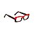 Armação para óculos de Grau Gustavo Eyewear G35 2. Cor: Vermelho e marrom opaco. Haste animal print. - Imagem 2