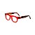 Armação para óculos de Grau Gustavo Eyewear G14 11. Cor: Vermelho translúcido. Haste animal print. - Imagem 3