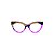 Armação para óculos de Grau Gustavo Eyewear G65 17. Cor: Fumê, azul e violeta translúcido. Haste preta. - Imagem 1