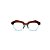Armação para óculos de Grau Gustavo Eyewear G37 12. Cor: Marrom e acqua translúcido. Haste animal print. - Imagem 1