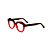 Armação para óculos de Grau Gustavo Eyewear G37 3. Cor: Vermelho e marrom translúcido. Haste marrom. - Imagem 3