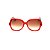 Óculos de Sol Gustavo Eyewear G110 4. Cor: Vermelho translúcido. Haste animal print. Lentes marrom. - Imagem 1