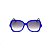 Óculos de Sol Gustavo Eyewear G110 13. Cor: Azul translúcido. Haste preta. Lentes cinza. - Imagem 1