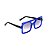Óculos de Sol Gustavo Eyewear G114 1. Cor: Azul translúcido. Haste preta. Lentes cinza. - Imagem 2