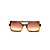 Óculos de Sol Gustavo Eyewear G114 12. Cor: Fumê e caramelo translúcido. Haste animal print. Lentes marrom. - Imagem 1