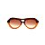 Óculos de Sol Gustavo Eyewear G113 3. Cor: Marrom e âmbar translúcido. Haste animal print. Lentes marrom. - Imagem 1