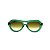 Óculos de Sol Gustavo Eyewear G113 6. Cor: Verde fosco translúcido. Haste preta. Lentes verdes. - Imagem 1