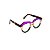 Armação para óculos de Grau Gustavo Eyewear G37 2. Cor: Violeta, âmbar e verde translúcido. Haste animal print. - Imagem 2