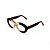 Armação para óculos de Grau Gustavo Eyewear G36 1. Cor: Animal print, âmbar e preto. Haste marrom. - Imagem 3