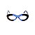 Armação para óculos de Grau Gustavo Eyewear G36 4. Cor: Animal print, azul translúcido e preto. Haste azul. - Imagem 1