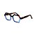 Armação para óculos de Grau Gustavo Eyewear G123 7. Cor: Animal print e azul translúcido. Haste animal print. - Imagem 3