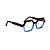 Armação para óculos de Grau Gustavo Eyewear G123 7. Cor: Animal print e azul translúcido. Haste animal print. - Imagem 2