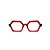 Armação para óculos de Grau Gustavo Eyewear G123 9. Cor: Vermelho translúcido. Haste animal print. - Imagem 1