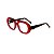 Armação para óculos de Grau Gustavo Eyewear G116 5. Cor: Vermelho translúcido. Haste animal print. - Imagem 3