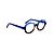Armação para óculos de Grau Gustavo Eyewear G121 5. Cor: Animal print e azul translúcido. Haste azul. - Imagem 2