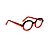 Armação para óculos de Grau Gustavo Eyewear G121 6. Cor: Animal print e vermelho translúcido. Haste vermelha. - Imagem 2