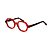 Armação para óculos de Grau Gustavo Eyewear G121 10. Cor: Vermelho translúcido. Haste animal print. - Imagem 3