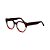 Armação para óculos de Grau Gustavo Eyewear G117 1. Cor: Marrom, fumê e vermelho translúcido. Haste marrom. - Imagem 3