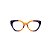 Armação para óculos de Grau Gustavo Eyewear G117 4. Cor: Azul e caramelo translúcido. Haste azul. - Imagem 1