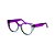 Armação para óculos de Grau Gustavo Eyewear G117 5. Cor: Violeta e acqua translúcido. Haste violeta. - Imagem 3