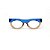 Armação para óculos de Grau Gustavo Eyewear G120 2. Cor: Azul e fumê translúcido. Haste azul. - Imagem 1