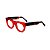 Armação para óculos de Grau Gustavo Eyewear G120 9. Cor: Vermelho translúcido. Haste animal print. - Imagem 3