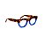 Armação para óculos de Grau Gustavo Eyewear G120 12. Cor: Animal print e azul translúcido. Haste animal print. - Imagem 2