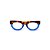 Armação para óculos de Grau Gustavo Eyewear G120 12. Cor: Animal print e azul translúcido. Haste animal print. - Imagem 1