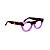 Armação para óculos de Grau Gustavo Eyewear G120 15. Cor: Lilás translúcido e preto. Haste animal print. - Imagem 2