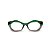 Armação para óculos de Grau Gustavo Eyewear G53 5. Cor: Verde e fumê translúcido. Haste verde. - Imagem 1