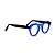 Armação para óculos de Grau Gustavo Eyewear G66 8. Cor: Azul translúcido. Haste preta. - Imagem 2
