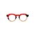 Armação para óculos de Grau Gustavo Eyewear G66 12. Cor: Vermelho, marrom e âmbar translúcido. Haste marrom. - Imagem 1