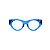 Armação para óculos de Grau Gustavo Eyewear G119 7. Cor: Azul translúcido. Haste preta. - Imagem 1
