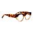 Armação para óculos de Grau Gustavo Eyewear G119 8. Cor: Animal print e âmbar. Haste animal print. - Imagem 2